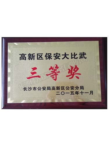 高新區(qū)保安大比武三等獎